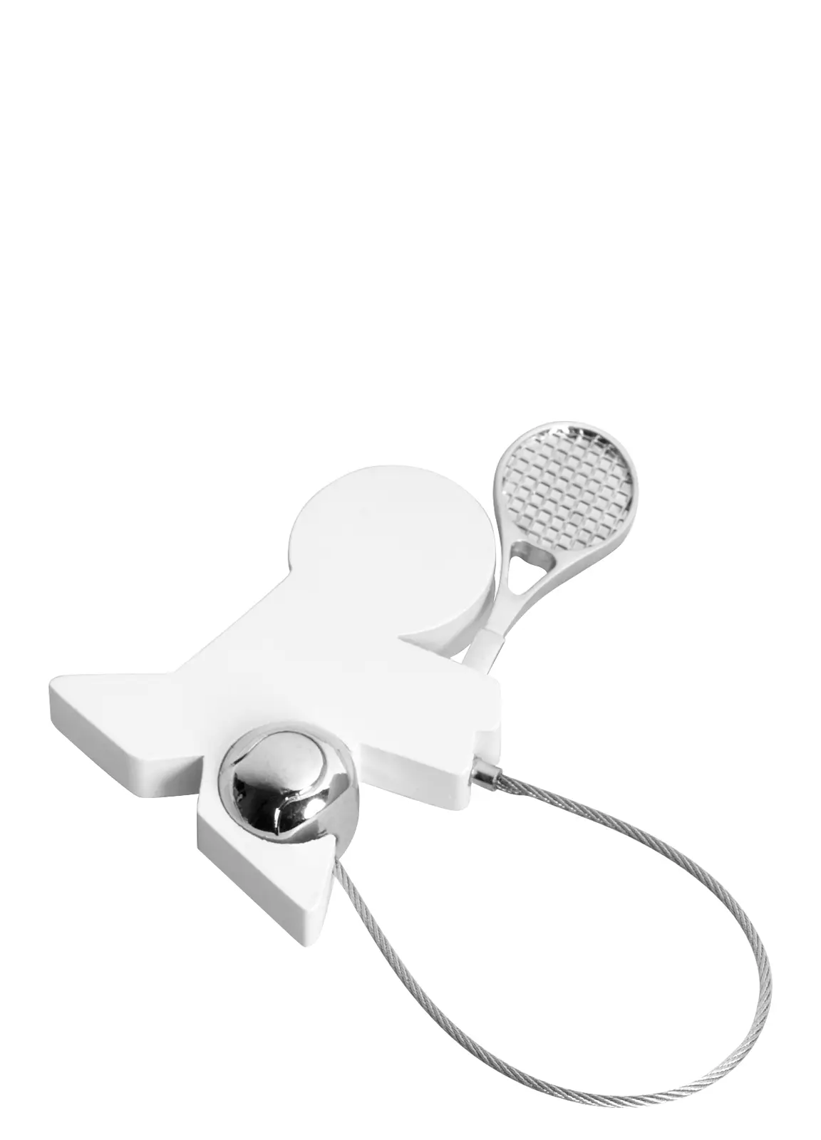 Tennis Player Key Ring - SilverTrophy